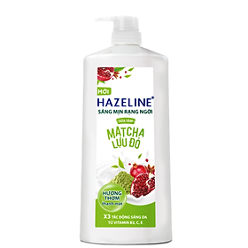 Sữa tắm Hazeline Dưỡng Thể Trắng Sáng & Mịn Da Từ Thiên Nhiên Matcha Lựu Đỏ 800G