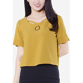 Áo kiểu cổ phối khoen trang trí The One Fashion ADD1443VC
