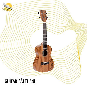 Mua Ukulele gỗ nguyên tấm viền màu Uk500 và dây