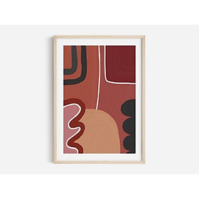 Tranh in cao cấp | Tranh nghệ thuật trừu tượng - Boho Abstract Art Print, Shape Art, Printable Art, Gallery Wall Art 01