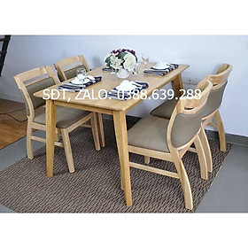 Mua Bộ bàn ăn ashley mặt gỗ nâu 1m2 + 4 ghế ashley tự nhiên  Thương hiệu Nội Thất Bình Long