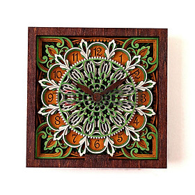 Mua Đồng Hồ Để Bàn Gỗ Nghệ Thuật 3D - Khắc Laser - Kim Trôi Không Ồn