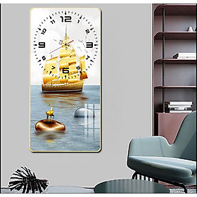 Mua Tranh đồng hồ tráng gương - tranh đồng hồ treo phòng khách - phòng ngủ - nhà hàng - khách sạn - tranh đồng hồ tráng gương thuyền buồm - tặng đinh 3 chân