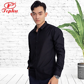 Áo sơ mi nam màu tím nho, phong cách Hàn Quốc, form body slim fit, không túi, vải Bamboo, Amazing