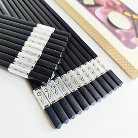 Mua Bộ 10 đôi đũa hợp kim nhựa Acrylic cao cấp MFA HK-2-Bac (Chịu nhiệt 200 độ C)