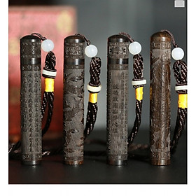 Hộp Quẹt Điện Thổi Chiết Hỏa Từ Kiểu Phim Kiếm Hiệp Độc Đáo Chạm Khắc Tinh Xảo, Bật Lửa Thổi Chiết Hỏa Tử Gỗ Đàn Hương Kèm Cáp Sạc