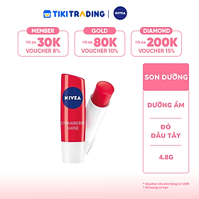 Son Dưỡng NIVEA Strawberry Shine Sắc Đỏ Dâu Tây (4.8 g) - 85083