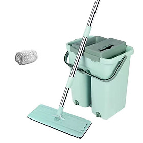 Mua Bộ lau nhà thông minh   tự vat   (Tặng kèm 3 miếng bông lau)xoay 360 độ   sizes lớn 2 ngăn  hàng Quảng Châu loại 1  