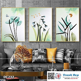 Mua Bộ 3 tranh canvas treo tường Decor Thiên nhiên xanh - DC232