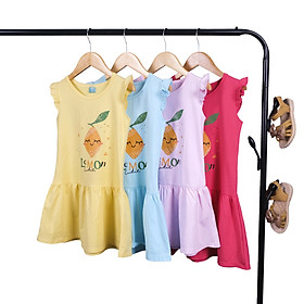 Đầm thun bé gái sát nách MEEJENA đầm cho bé gái 100% COTTON 4C - 1260