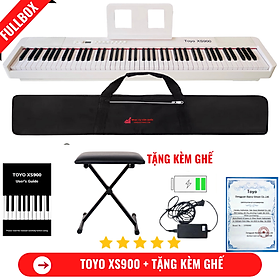 Mua Đàn Piano Điện Toyo XS900 -88 Phím Nặng Cảm Lực - Kết Nối Bluetooth + Tai Phone + Tặng Kèm Ghế Gấp