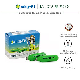 Hộp 10 Viên Gas N2O Whip-it! - Gas Làm Kem Cho Bình Xịt Kem Tươi