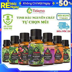 Tinh Dầu Xông Phòng Nguyên Chất, Tự Chọn Mùi | Chính Hãng, Có Kiểm Định Chất Lượng | Tinh Dầu TIDAMO Xông Thơm Phòng, Khử Khuẩn, Bảo Vệ Sức Khỏe và Đuổi Muỗi