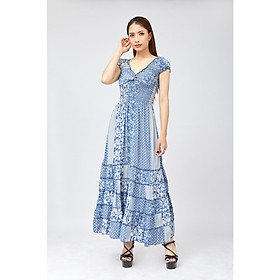>> BÁO GIÁ ĐẦM MAXI CỔ V HOA THÊU NỔI LUNA LLENA LN813TL220-BU | Shopee Lazada Sendo Tiki mới nhất 190 Đầm Maxi Lụa Xanh Họa Tiết Thổ Cẩm Luna Llena LN174BL125-BU
