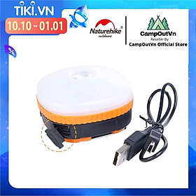 Đèn led Naturehike du lịch dã ngoại 3 chế độ sáng đồ cắm trại NH16D300-C móc treo  có đèn cảnh báo với hút nam châm A024