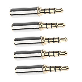 5x 3.5mm Male to 2.5mm Female Headset Audio Adapter Cable Extender Jack