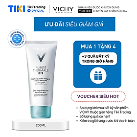 Sữa rửa mặt tẩy trang 3 tác dụng Vichy Purete Thermal One Step Cleanser 200ml