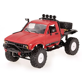 Xe Bán Tải Điều Khiển Địa Hình Có Đèn Pha 1/16 RC C14 (2.4GHz) (4WD) - Đỏ