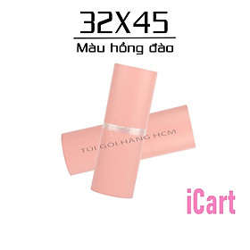 Mua Túi gói hàng niêm phong size 32x45 cuộn 50 túi cao cấp màu hồng đào