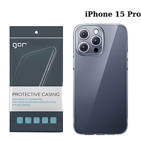 Ốp lưng trong suốt GOR dành cho iPhone 15 Pro Max / iPhone 15 Pro / iPhone 15 Plus / iPhone 15 - HÀNG CHÍNH HÃNG