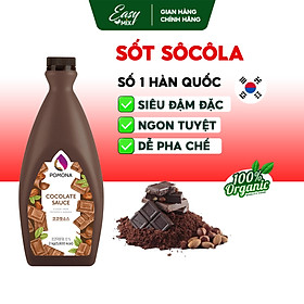 Sốt Socola Pomona Chocolate Sauce Nguyên Liệu Pha Chế Cà Phê Trà Sữa Hàn Quốc Chai 2kg