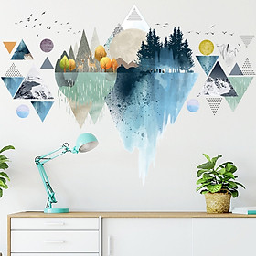 Mua Sticker Giấy Dán Tường Decal Dán tường Tranh Dán Tường Trang Trí Tường Mẫu Khung Cảnh Phong Cách Vintage ZH88