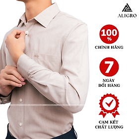 Hình ảnh Áo sơ mi nam dài tay ALIGRO chất liệu pirma cotton mềm mịn, kiểu dáng đơn giản, tinh tế ALGS157