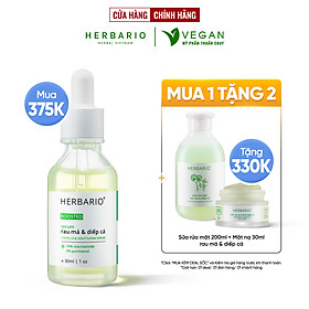 BOOSTED Serum Rau má & Diếp cá Herbario 30ml sạch mụn, thuần chay