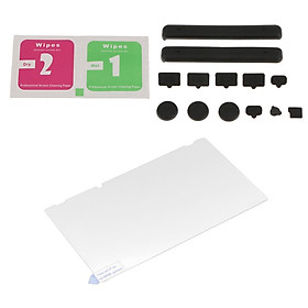 Dust Plug Sets + Tempered Glass Screen Protective Film for   Console