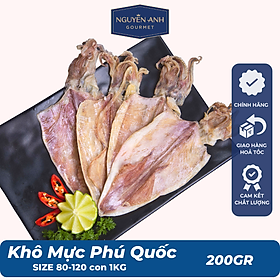 Mực khô Phú Quốc [size80-120con/1kg] Nguyên Anh 200g [Chỉ giao HCM]