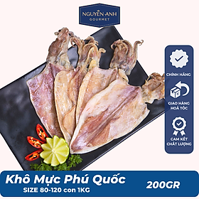 Mực khô Phú Quốc size80-120con 1kg Nguyên Anh 200g Chỉ giao HCM