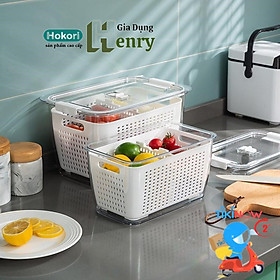 Mua Hộp đựng thực phẩm Hokori - Hàng nhựa Việt Nhật có khóa thoát khí  có lỗ thoát nước