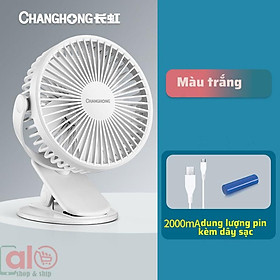 Mua Quạt Kẹp Bàn Xe Đẩy Tích Điện Mini Cho Bé Cầm Tay Để Bàn Treo Tường Pin Siêu Bền 8h