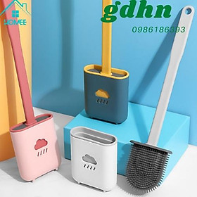 Chổi Cọ Nhà Vệ Sinh, Cây Cọ Toilet Bồn Cầu Bằng SiliCon Có Giá Đựng Dán Tường