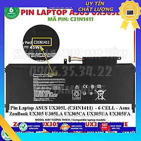 Pin dùng cho Laptop ASUS UX305L (C31N1411) Asus ZenBook UX305 U305LA UX305CA UX305UA UX305FA - Hàng Nhập Khẩu New Seal