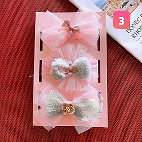 Set 3 Băng đô hoa xinh xắn cho Công Chúa BHBD5 - Trang sức Bé Heo