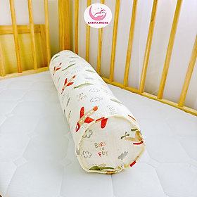 Gối ôm trẻ em Katina House, chất vải muslin mềm nhẹ, mát, thoáng khí, thấm hút siêu tốt