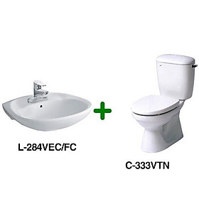 Mua Bồn cầu 2 khối C-333VTN thiết kế mới  khó bám bẩn  vệ sinh dễ dàng hơn  sạch hơn - Vật liệu xây dựng Big H
