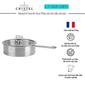 Cristel Strate Saucepan Quánh Nấu Sốt Inox Tay Cầm Cố Định Kèm Nắp