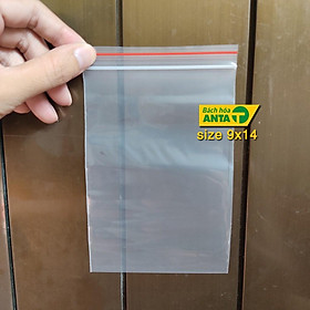Mua 100g Túi zip chỉ đỏ loại dày đẹp - Ấn vào chọn size - (bịch PE vuốt mép đựng phụ kiện  gia vị  thực phẩm  thuốc tây)