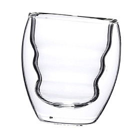 Drinking Glass Espresso Cup, Clear Drinkware 70ml Glass Coffee Cup Double Wall Insulated Coffee Glass for Tea, Beer, Latte Cappuccino