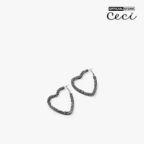 CECI - Khuyên tai nữ hình trái tim đính đá sang trọng CC1-01000053