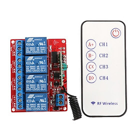 4 Channel 4CH RF Wireless Remote   Switch Relay Module 12V