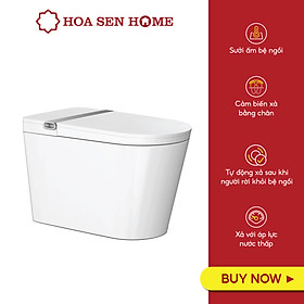 Mua Bồn cầu thông minh TUSLO E002 Luxury lớp phủ men cao cấp  thiết kế bo tròn góc cạnh  công nghệ cảm biến hiện đại - Hoa Sen Home - Hàng chính hãng