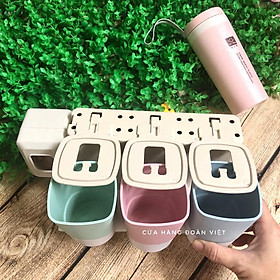 Mua  Tặng Quà  Combo dụng cụ LẤY Kem Đánh Răng Tự động - Nhựa Lúa Mạch. Bộ gồm 1 dụng cụ lấy kem  3 ca  Bàn Chải Nhựa Lúa Mạch Cao Cấp + Tặng Kèm Bình Giữ Nhiệt