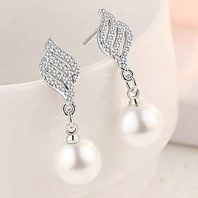 Bông tai ngọc trai chiếc lá BHBT410
