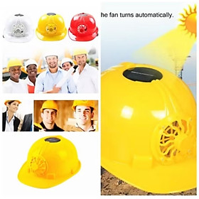 1 CÁI MŨ BẢO HỘ LAO ĐỘNG ĐỘI ĐẦU CÓ QUẠT GIÓ LÀM MÁT NĂNG LƯỢNG MẶT TRỜI 