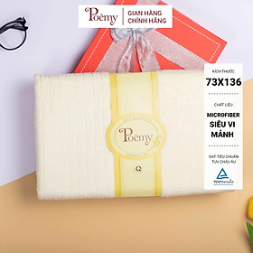 Mua Khăn tắm đại POÊMY kích thước 73x136cm sọc gân  nhiều màu  chất liệu microfiber siêu mảnh  an toàn cho da  mềm mại  tiện dụng