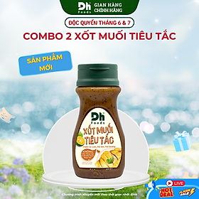 Combo Xốt Muối Tiêu Tắc 120gr và Xốt Thái Sả Tắc 200g Dh Foods - Sốt Thái Trộn Chân Gà, Nước Chấm Hải Sản, Thịt Nướng