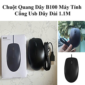 Chuột Quang Dây B100 Máy Tính Cổng Usb Dây Dài 1.1M